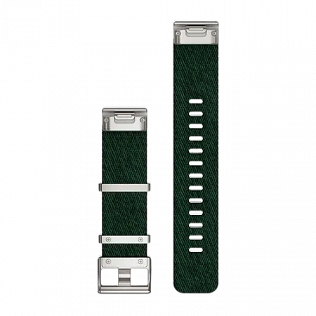 QuickFit 22 Watch Bands Jacquard-weave nylon strap – Pine green