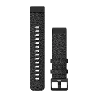 QuickFit 20 Watch Bands Heathered Black Nylon with Black Hardware