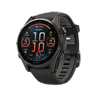 Garmin fēnix 8 – 43 mm, AMOLED Sapphire, Carbon grey DLC titanium with Black/pebble grey