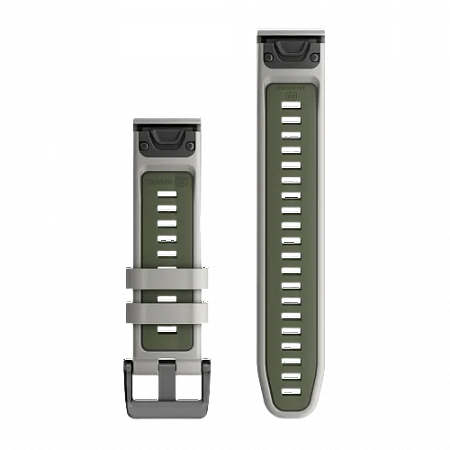 QuickFit 22 Watch Bands Fog Grey/Moss Silicone