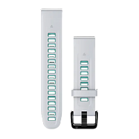 QuickFit 20 Watch Bands Whitestone/Aqua Silicone