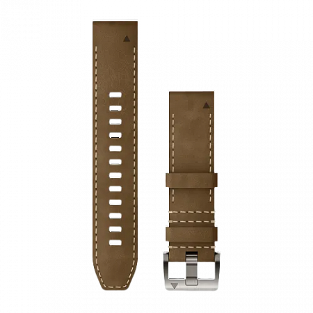 QuickFit 22 Watch Bands Leather/FKM hybrid strap, tundra/black