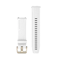 Quick Release Bands (20 mm) White with Light Gold Hardware, silicone