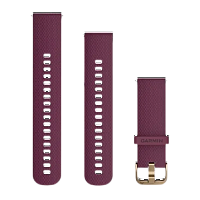 Quick Release Bands (20 mm) Berry with Light Gold Hardware