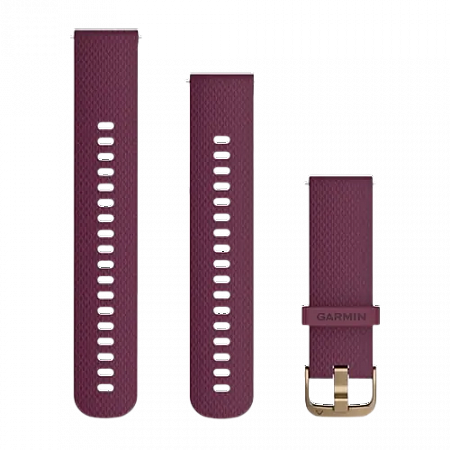 Quick Release Bands (20 mm) Berry with Light Gold Hardware