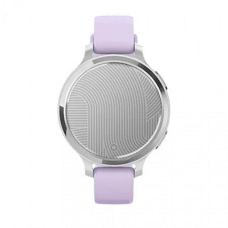 Garmin Lily 2 Active, Silver with Purple Jasmine Silicone Band