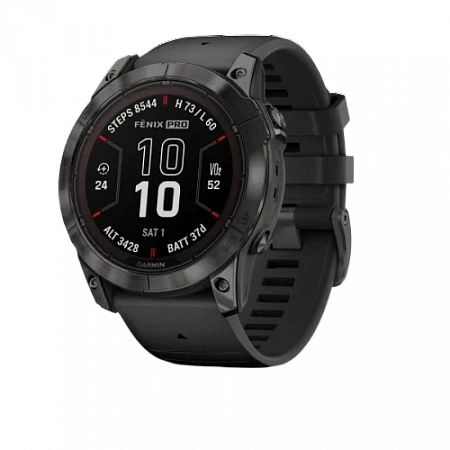 Garmin Fenix 7Х Pro– Sapphire Solar Edition Carbon Grey DLC Titanium with Black Band 51mm
