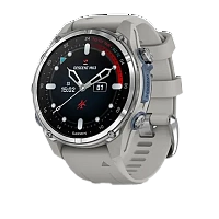 Garmin Descent Mk3 - 43 mm, Stainless steel with fog grey silicone band