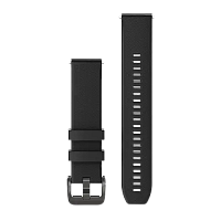 Quick Release Bands (20 mm) Black with Gunmetal Hardware, silicone