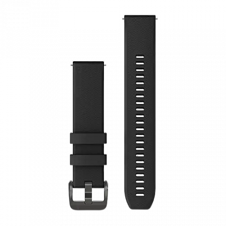 Quick Release Bands (20 mm) Black with Gunmetal Hardware, silicone