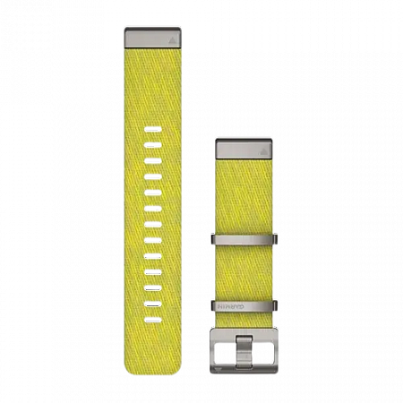 QuickFit 22 Watch Straps (MARQ®) Jacquard-weave nylon strap – Yellow/Green