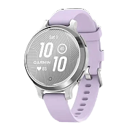 Garmin Lily 2 Active, Silver with Purple Jasmine Silicone Band
