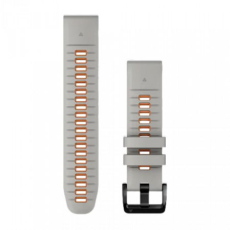 QuickFit 22 Watch Bands Fog Grey/Ember Orange Silicone