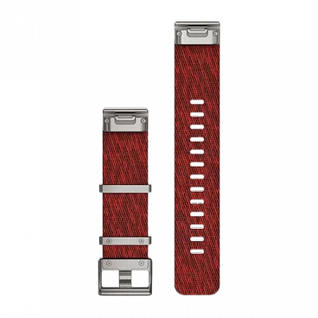 QuickFit 22 Watch Bands Jacquard-weave nylon strap – Red