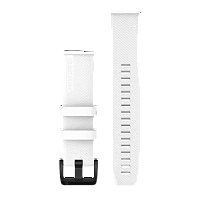 QuickFit 22 Watch Bands White with Black Stainless Steel Hardware