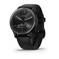 Garmin vívomove Sport Black Case and Silicone Band with Slate Accents