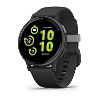 Garmin Vívoactive 5, Slate aluminium bezel with black case and silicone band