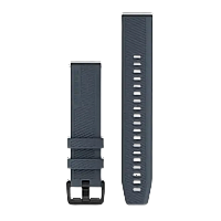 Quick Release Bands (20 mm) Granite blue, black hardware, silicone
