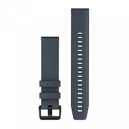 Quick Release Bands (20 mm) Granite blue, black hardware, silicone
